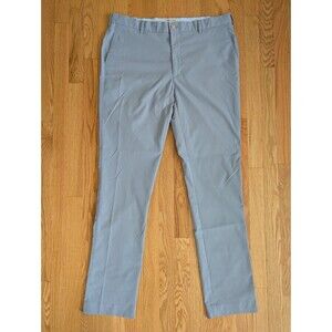 PETER MILLAR RALEIGH WASHED TWILL FLAT FRONT PANTs Men’s 36x34 Gray Blue
